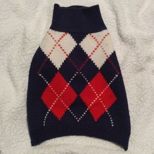 Argyle knit sweater for dogs